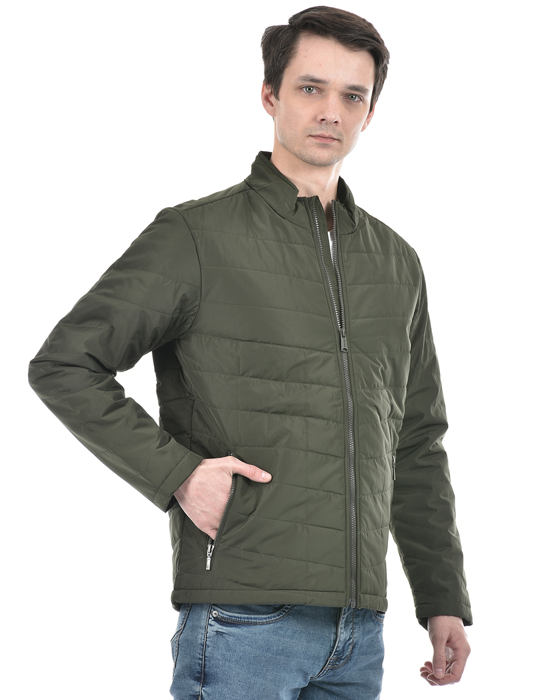 Numero Uno Men Solid Green Jacket